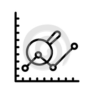 Economic forecasting  Line Style vector icon which can easily modify or edit