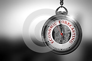 Economic Forecasting on Pocket Watch. 3D Illustration.