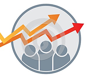 business graph arrow chart logo