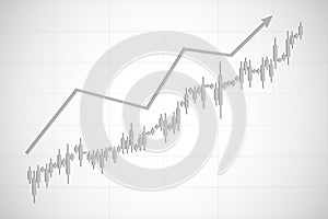 Economic graph with diagrams on the stock market. Abstract vector background for business and financial concepts and reports