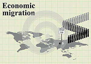 Economic migration world map