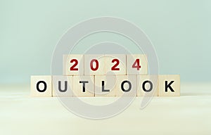 Economic outlook concept. Financial, business review or economic growth forecast for 2024