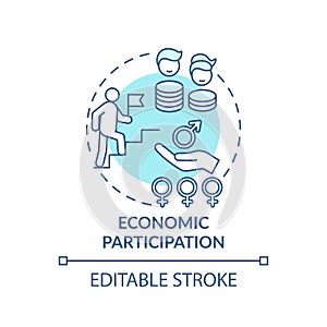 Economic participation concept icon
