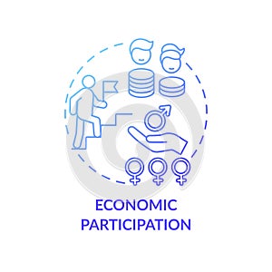 Economic participation concept icon