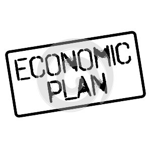 ECONOMIC PLAN stamp on white