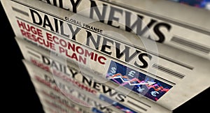 Economic rescue plan daily news newspaper printing press