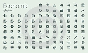 Economic and social glyph set