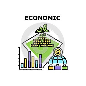 Economic Wealth Vector Concept Color Illustration