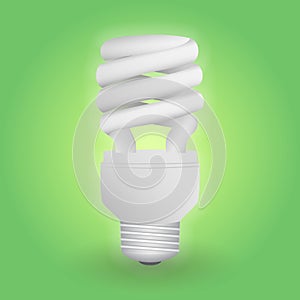 Economical fluorescent light bulb. Save energy lamp.