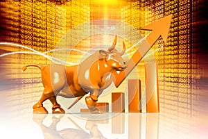 Economical Stock market background