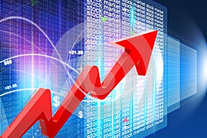 Economical Stock market graph photo