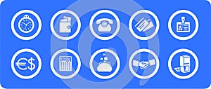 Economics icons set