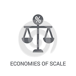 Economies of scale icon. Trendy Economies of scale logo concept photo