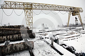 Economy 2014 timber business in winter