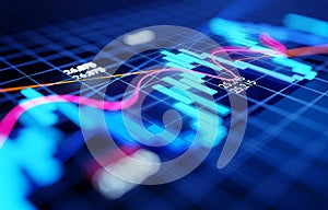 Economy Business and Investment Stock Chart