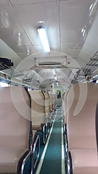 Economy class train carriage