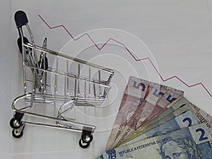 economy and finance with brazilian money photo