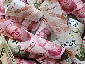 economy and finance with mexican money