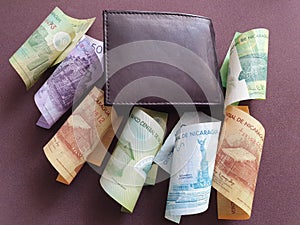 economy and finance with nicaraguan money