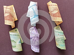 economy and finance with nicaraguan money