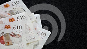 economy and finance with sterling banknotes