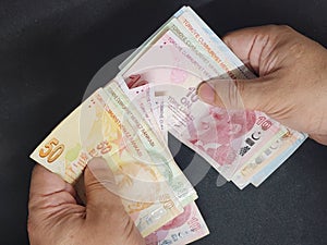 Economy and finance with turkish money