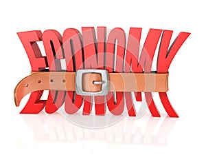 Economy recession, deficit 3d illustration