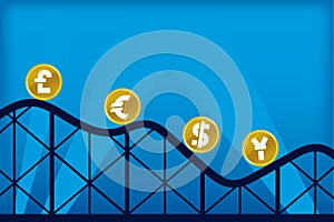 Economy roller coaster (vector)