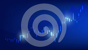 Economy situation concept. Financial business statistics with candlestick chart