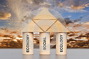 Economy, social und ecology photo