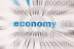 Economy word photo