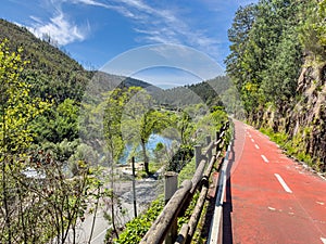 Ecopista do vouga. Old railway line reconverted into an eco-track where you can walk and riding a bicycle. Sever do Vouga, Aveiro