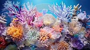 ecosystem corals depicts