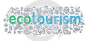 Ecotourism Word Doodle Concept photo