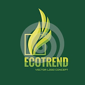 Ecotrend - vector logo template concept illustration. Nature leaves abstract sign. Bio product symbol. Design element