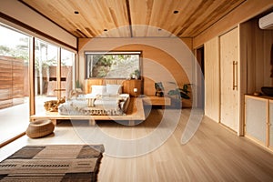 ecowisely designed room with natural elements and eco-friendly materials