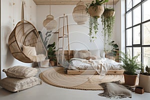 ecowisely designed room with natural elements and eco-friendly materials