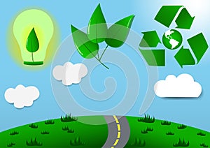 Ecoworlds /eco /wildlife /save/art /vector /Recycle /power save /Energy saving