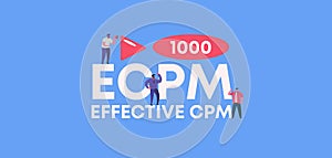 ECPM effective cpm. Distribution corporate business of technology profitable trade and successful financial income.