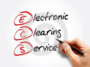 ECS - Electronic Clearing Service acronym photo
