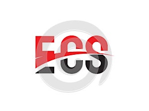 ECS Letter Initial Logo Design Vector Illustration