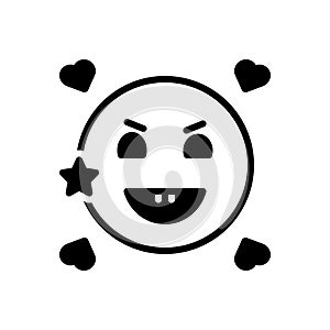 Black solid icon for Ecstasy, bliss and jubilance