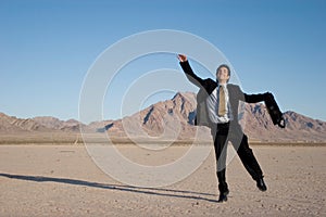 Ecstatic business man