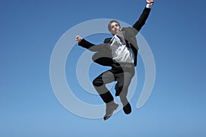 Ecstatic businessman photo