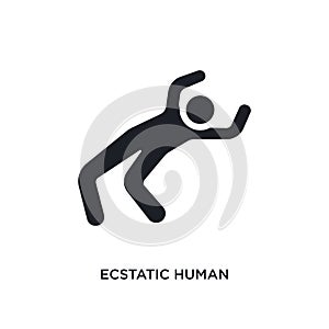 ecstatic human isolated icon. simple element illustration from feelings concept icons. ecstatic human editable logo sign symbol