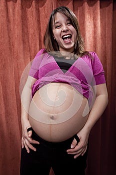 Ecstatic Pregnant Woman photo