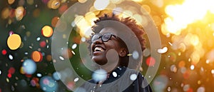 Ecstatic Young African American Student Celebrates Graduation With Pure Joy And Pride