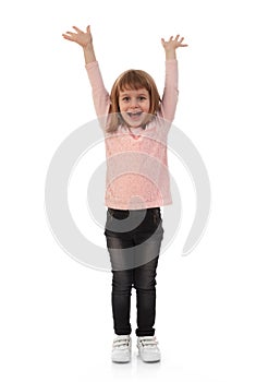 Ecstatic young girl