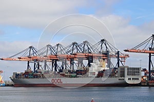 ECT seafreight container terminal on the Maasvlakte in the port of Rotterdam