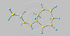 Ectocarpene molecular structure isolated on grey